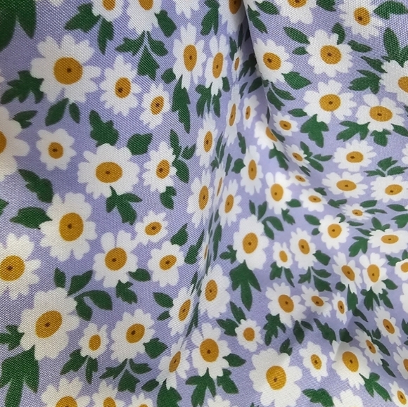 NEW Boho Floral Ruched Midi Summer Dress Cornflower Blue Yellow White Daisy - Picture 6 of 8